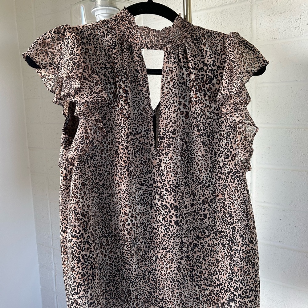 NORDSTROM cheetah blouse